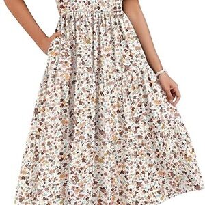 Floral Plus Size Dress - Multicolor